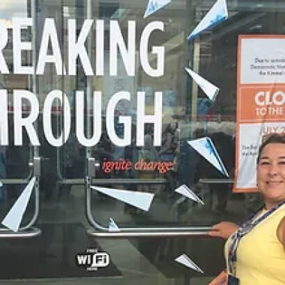 Dana attending Emily's list reception