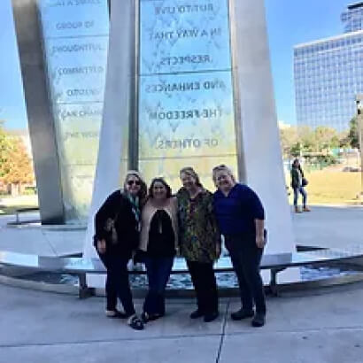 Dana visiting the National Center for Civil and Human Rights Museum